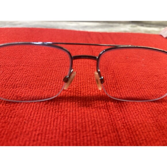 Stetson Zyloware 058 Eyeglass Frame Only XL-19 Mens Silver Half Rim Square 56-18 - Picture 6 of 9